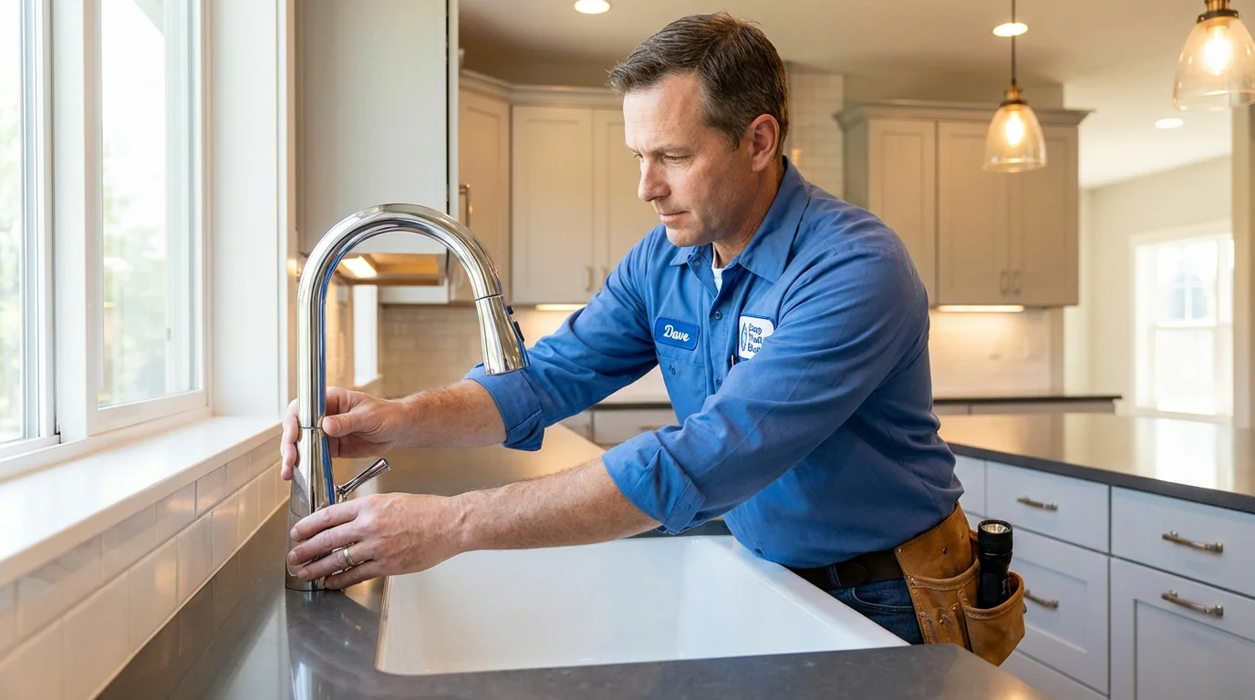 Kitchen faucet installation by Johns Plumbing LLC in Whitley City